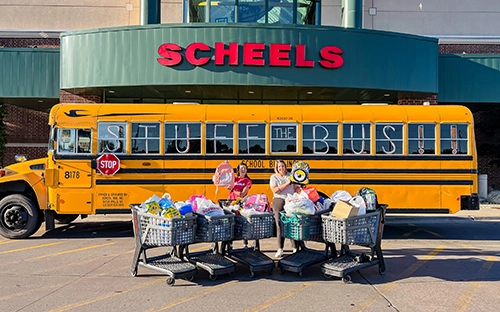 SCHEELS, Chick-fil-A, and School Bus Inc. Partner to Donate School Supplies