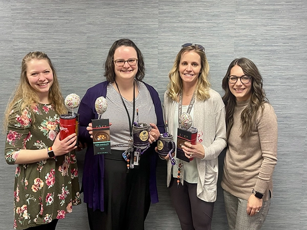 Meredith Stevens, Sami Tomshack, Haley Beckstrand, and Leah Ohme from Harvey Dunn Elementary received $1,630 for their project, “Life Skill Detectives.”